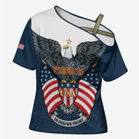 Personalized United States 4th Of July Cross Shoulder Shirt 250 Years Of Freedom USA Power Eagle - Wonder Print Shop