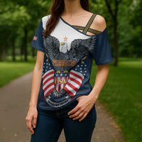 Personalized United States 4th Of July Cross Shoulder Shirt 250 Years Of Freedom USA Power Eagle - Wonder Print Shop