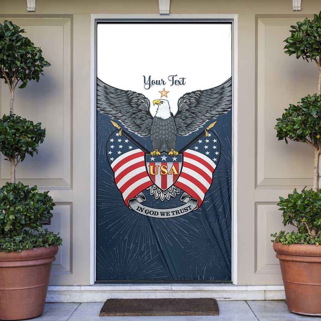 Personalized United States 4th Of July Door Cover 250 Years Of Freedom USA Power Eagle - Wonder Print Shop