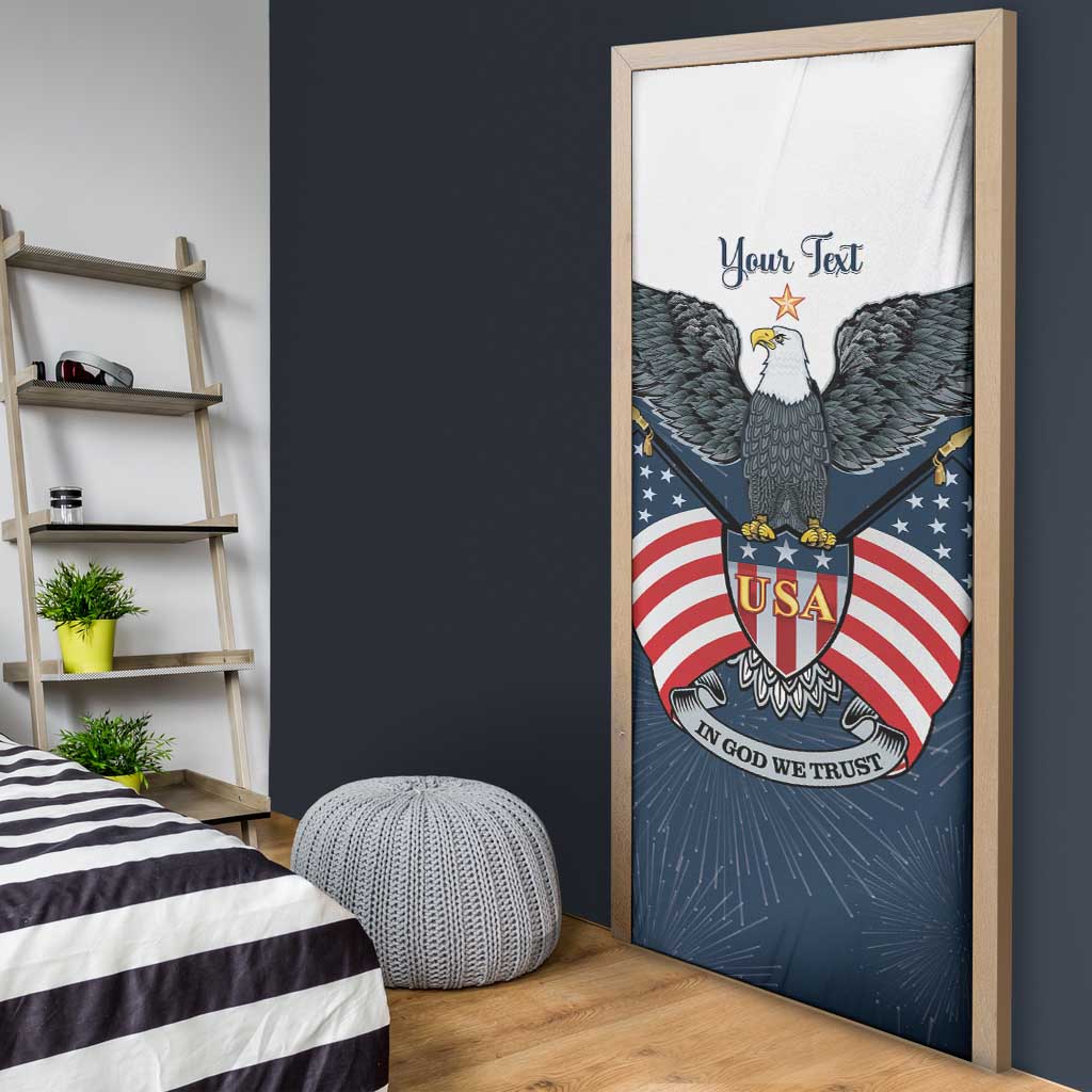Personalized United States 4th Of July Door Cover 250 Years Of Freedom USA Power Eagle - Wonder Print Shop