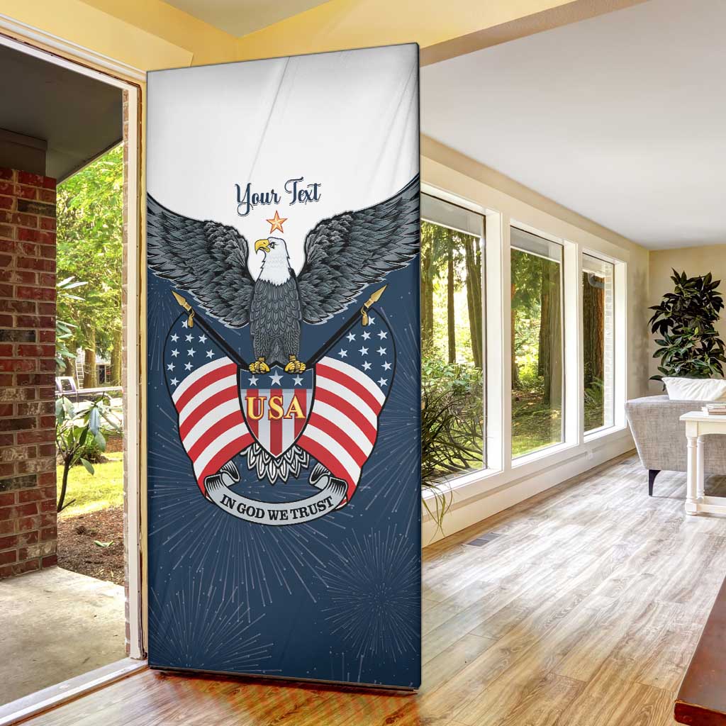 Personalized United States 4th Of July Door Cover 250 Years Of Freedom USA Power Eagle - Wonder Print Shop