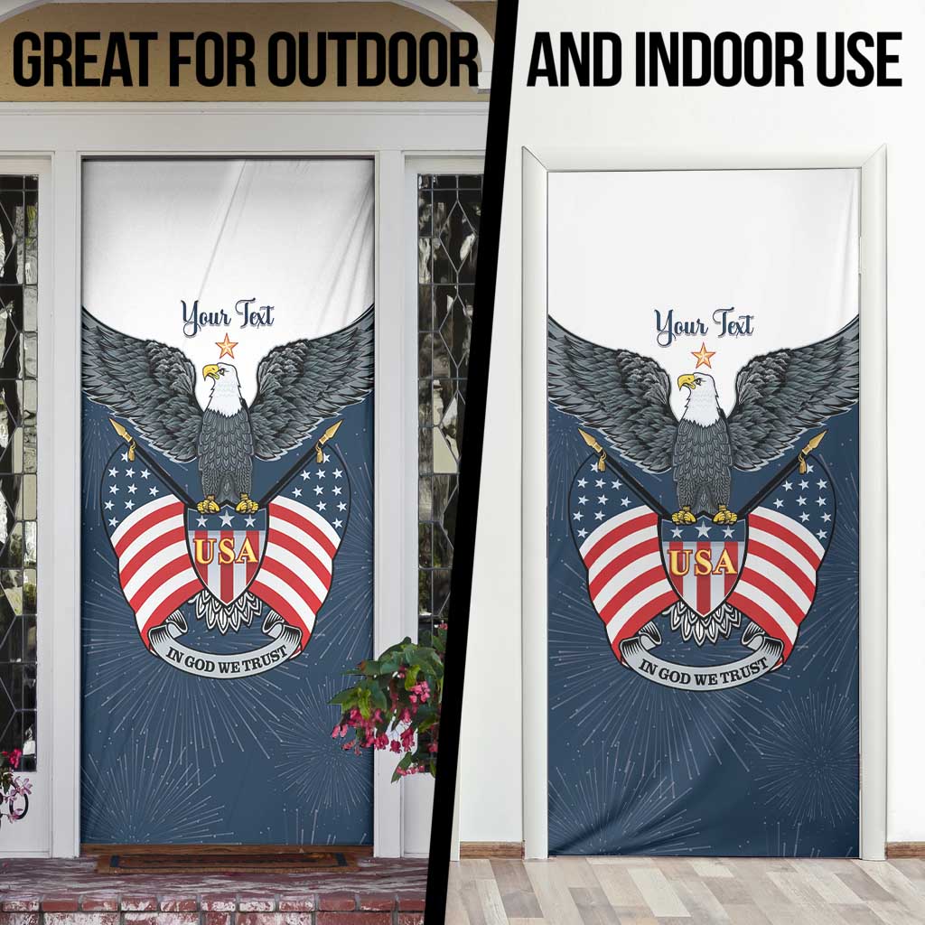 Personalized United States 4th Of July Door Cover 250 Years Of Freedom USA Power Eagle - Wonder Print Shop