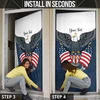 Personalized United States 4th Of July Door Cover 250 Years Of Freedom USA Power Eagle - Wonder Print Shop