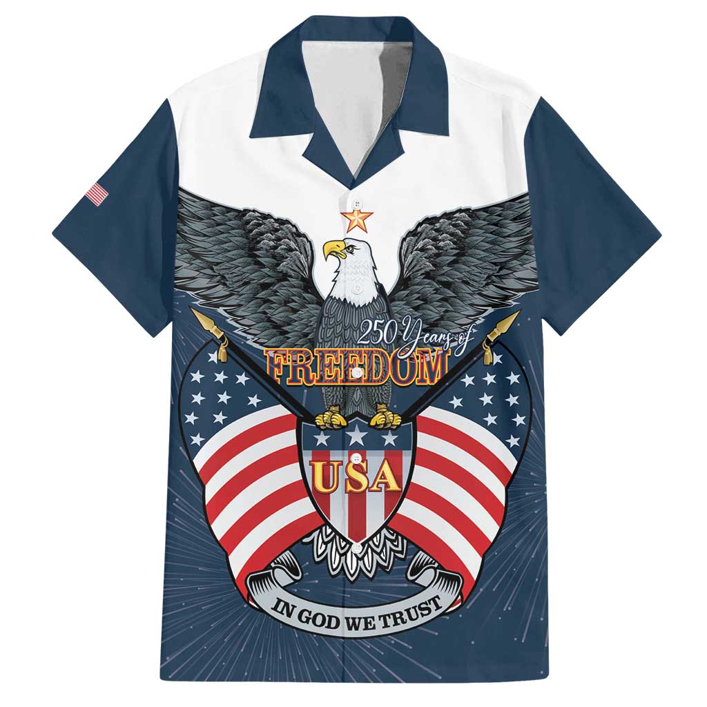 Personalized United States 4th Of July Family Matching Puletasi and Hawaiian Shirt 250 Years Of Freedom USA Power Eagle - Wonder Print Shop