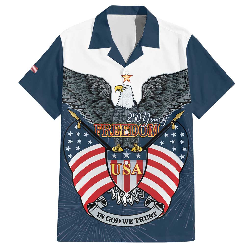 Personalized United States 4th Of July Family Matching Short Sleeve Bodycon Dress and Hawaiian Shirt 250 Years Of Freedom USA Power Eagle - Wonder Print Shop