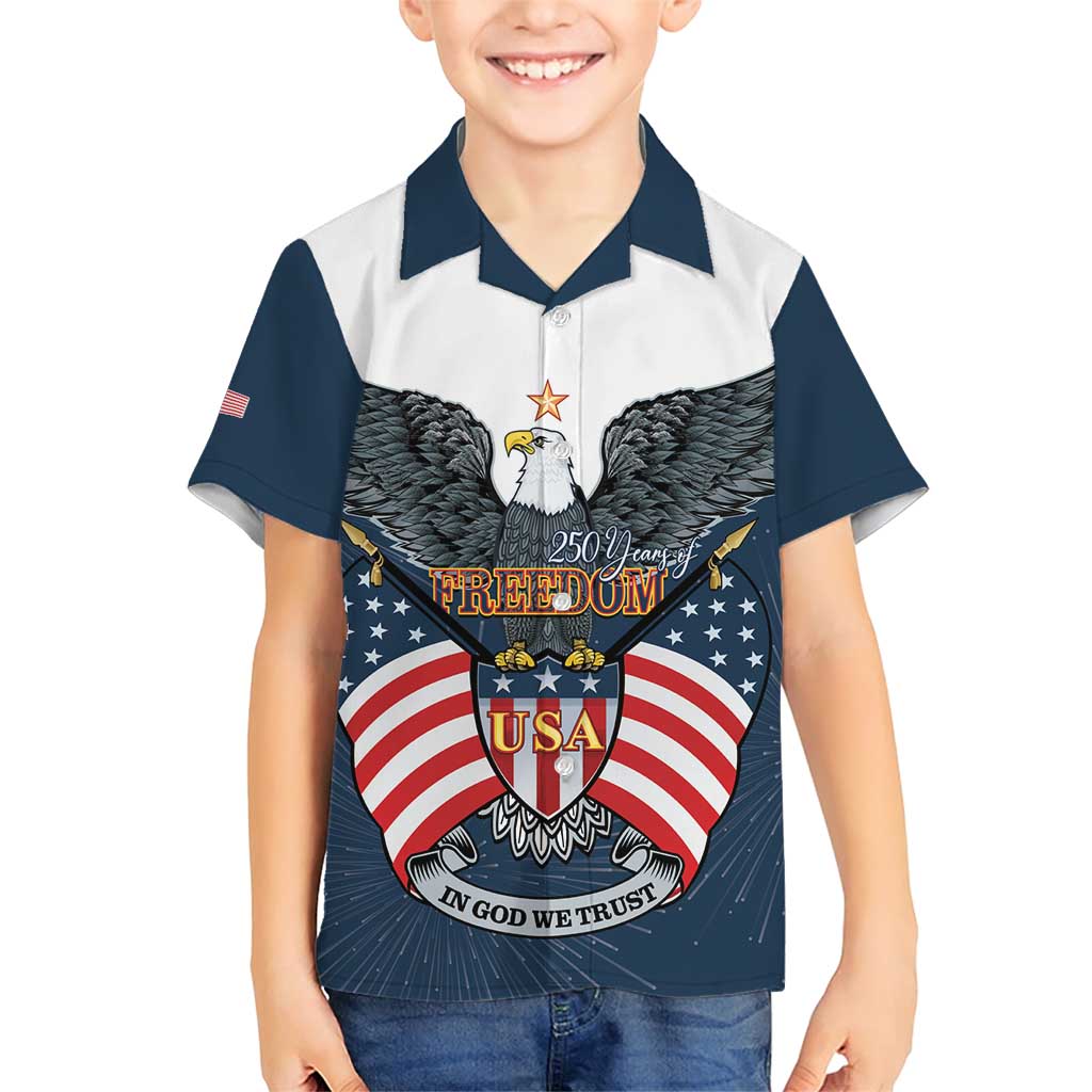 Personalized United States 4th Of July Family Matching Short Sleeve Bodycon Dress and Hawaiian Shirt 250 Years Of Freedom USA Power Eagle - Wonder Print Shop
