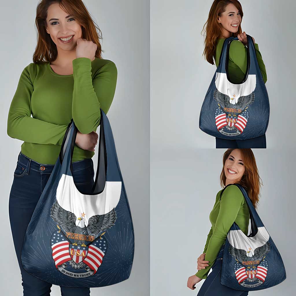 United States 4th Of July Grocery Bag 250 Years Of Freedom USA Power Eagle - Wonder Print Shop