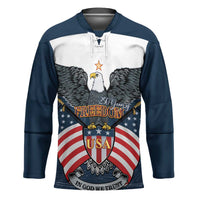 Personalized United States 4th Of July Hockey Jersey 250 Years Of Freedom USA Power Eagle - Wonder Print Shop
