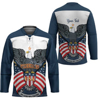 Personalized United States 4th Of July Hockey Jersey 250 Years Of Freedom USA Power Eagle - Wonder Print Shop