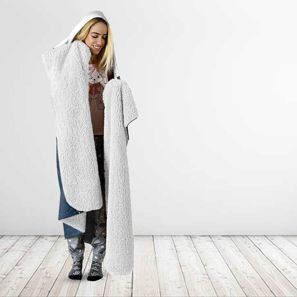 United States 4th Of July Hooded Blanket 250 Years Of Freedom USA Power Eagle - Wonder Print Shop