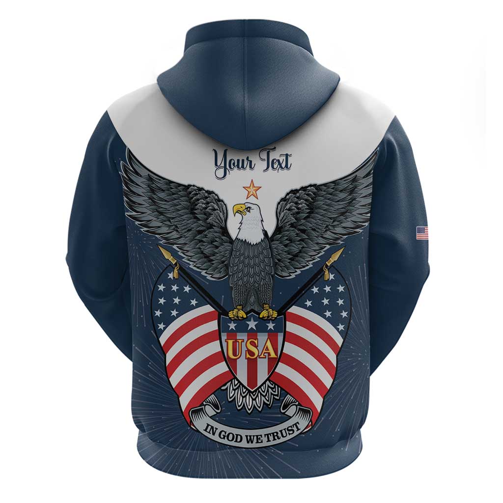 Personalized United States 4th Of July Hoodie 250 Years Of Freedom USA Power Eagle - Wonder Print Shop
