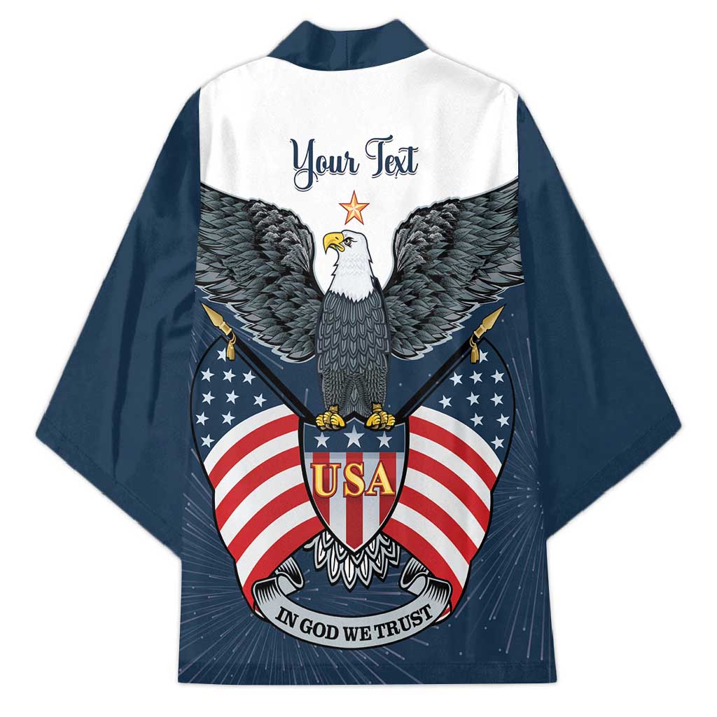 Personalized United States 4th Of July Kimono 250 Years Of Freedom USA Power Eagle - Wonder Print Shop