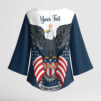 Personalized United States 4th Of July Kimono Sleeve Blouse 250 Years Of Freedom USA Power Eagle - Wonder Print Shop