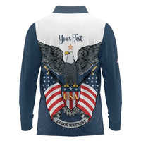 Personalized United States 4th Of July Long Sleeve Polo Shirt 250 Years Of Freedom USA Power Eagle - Wonder Print Shop