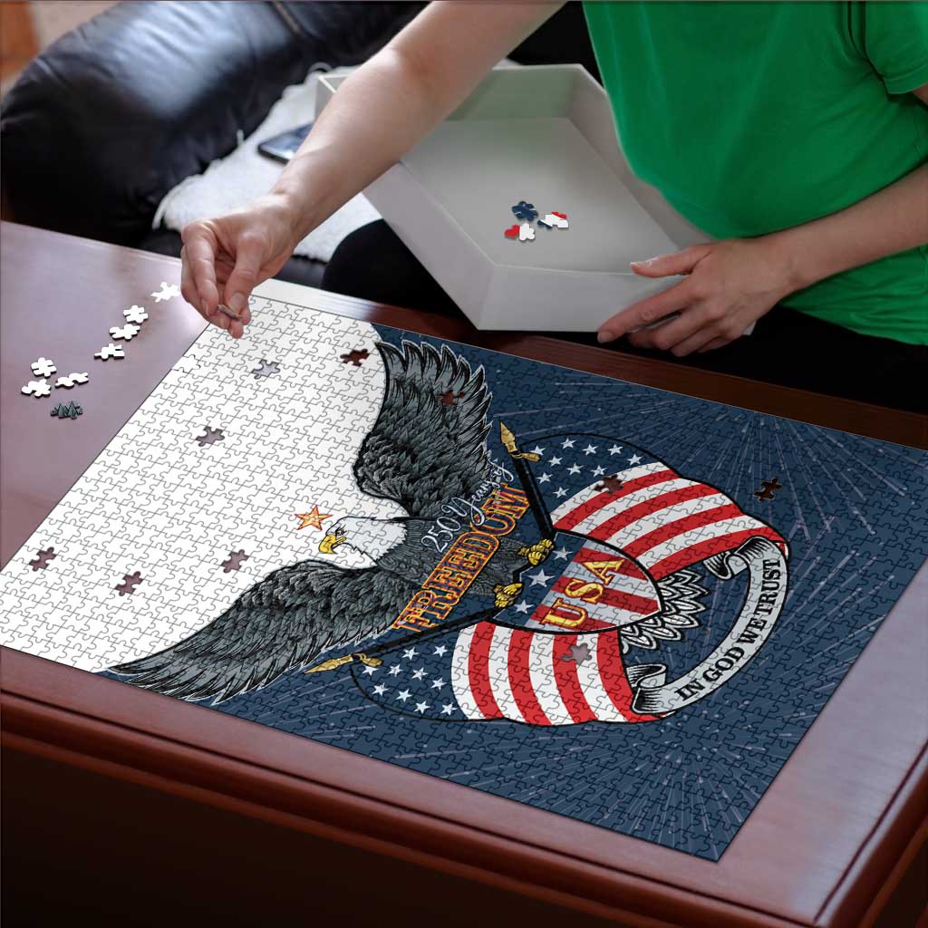 United States 4th Of July Puzzle 250 Years Of Freedom USA Power Eagle - Wonder Print Shop
