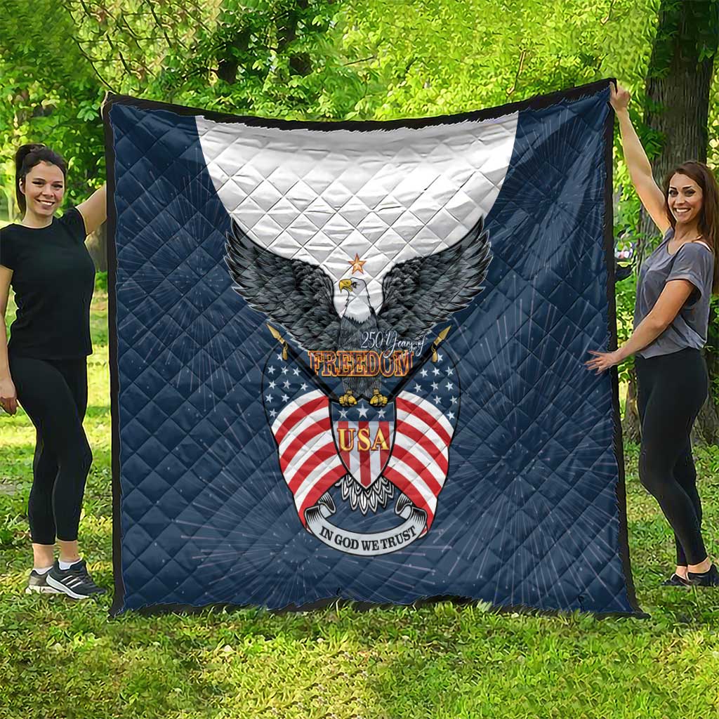 United States 4th Of July Quilt 250 Years Of Freedom USA Power Eagle - Wonder Print Shop