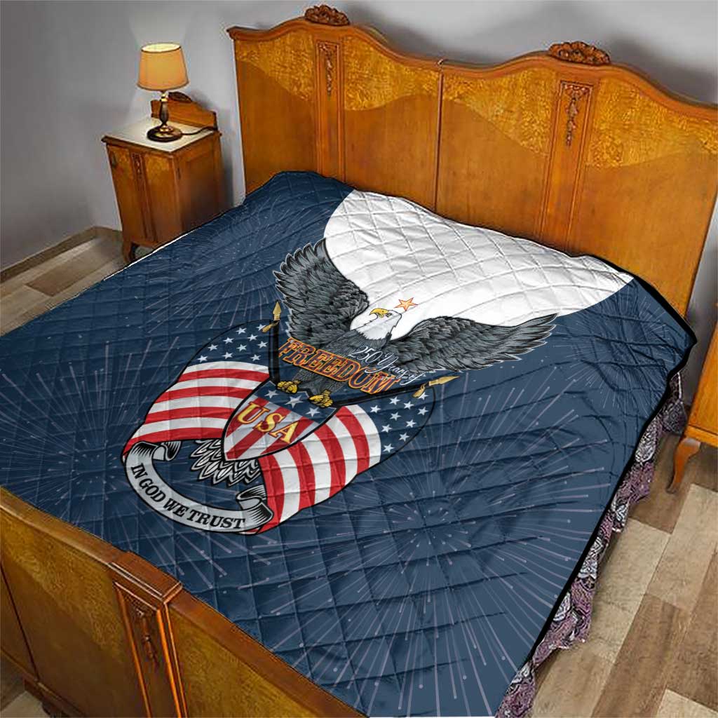 United States 4th Of July Quilt 250 Years Of Freedom USA Power Eagle - Wonder Print Shop
