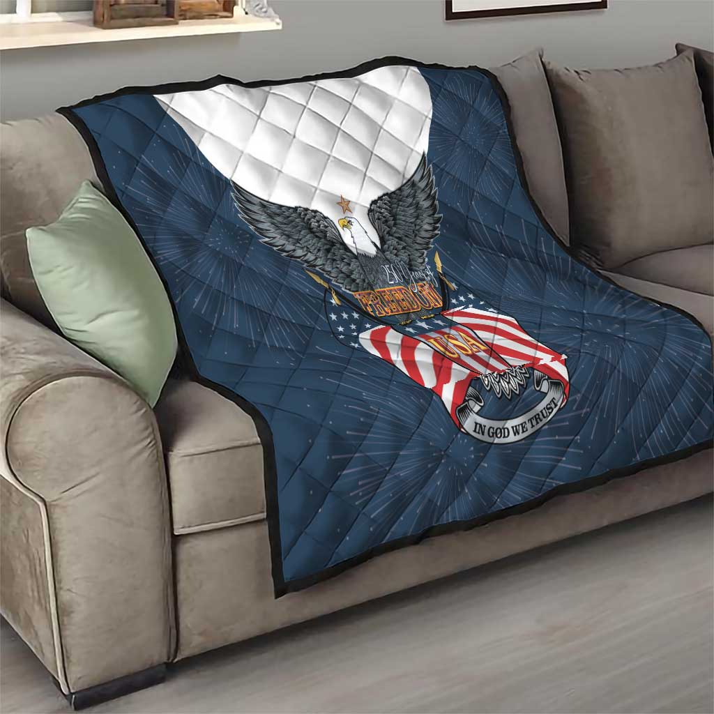 United States 4th Of July Quilt 250 Years Of Freedom USA Power Eagle - Wonder Print Shop