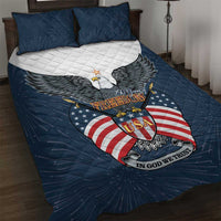United States 4th Of July Quilt Bed Set 250 Years Of Freedom USA Power Eagle - Wonder Print Shop