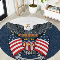 United States 4th Of July Round Carpet 250 Years Of Freedom USA Power Eagle - Wonder Print Shop