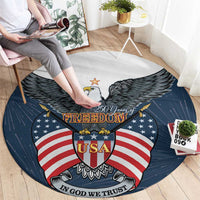 United States 4th Of July Round Carpet 250 Years Of Freedom USA Power Eagle - Wonder Print Shop