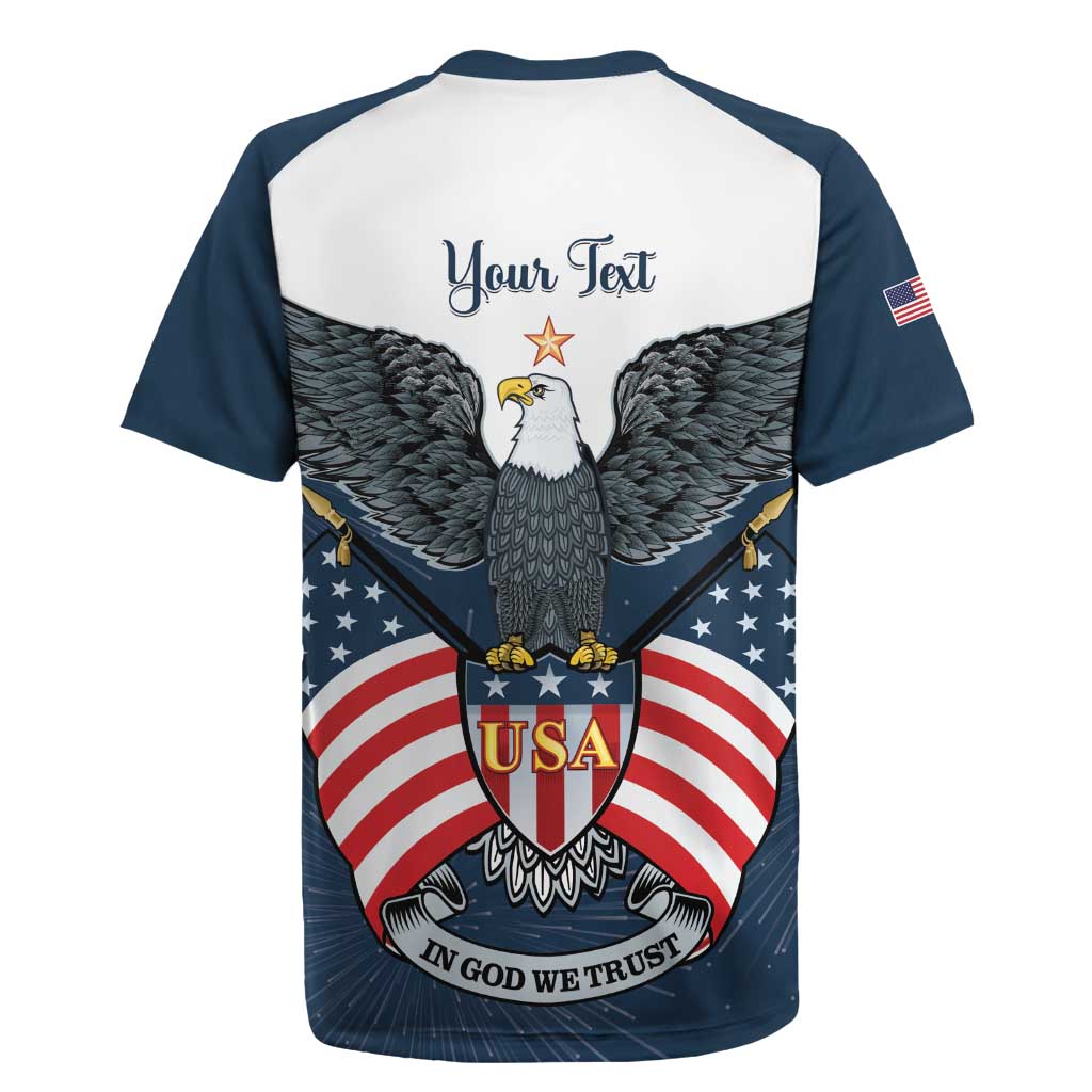 Personalized United States 4th Of July Rugby Jersey 250 Years Of Freedom USA Power Eagle - Wonder Print Shop