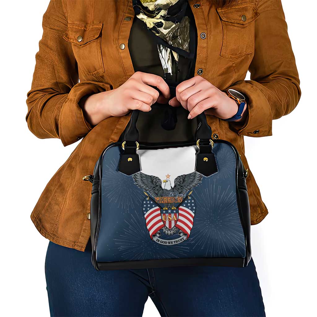 United States 4th Of July Shoulder Handbag 250 Years Of Freedom USA Power Eagle - Wonder Print Shop