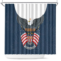 United States 4th Of July Shower Curtain 250 Years Of Freedom USA Power Eagle - Wonder Print Shop