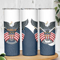 Personalized United States 4th Of July Skinny Tumbler 250 Years Of Freedom USA Power Eagle - Wonder Print Shop