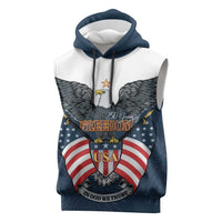 Personalized United States 4th Of July Sleeveless Hoodie 250 Years Of Freedom USA Power Eagle - Wonder Print Shop