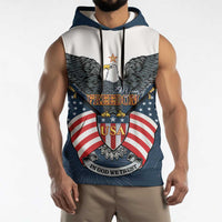 Personalized United States 4th Of July Sleeveless Hoodie 250 Years Of Freedom USA Power Eagle - Wonder Print Shop