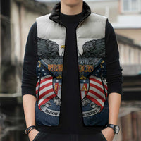 Personalized United States 4th Of July Sleeveless Puffer Jacket 250 Years Of Freedom USA Power Eagle - Wonder Print Shop