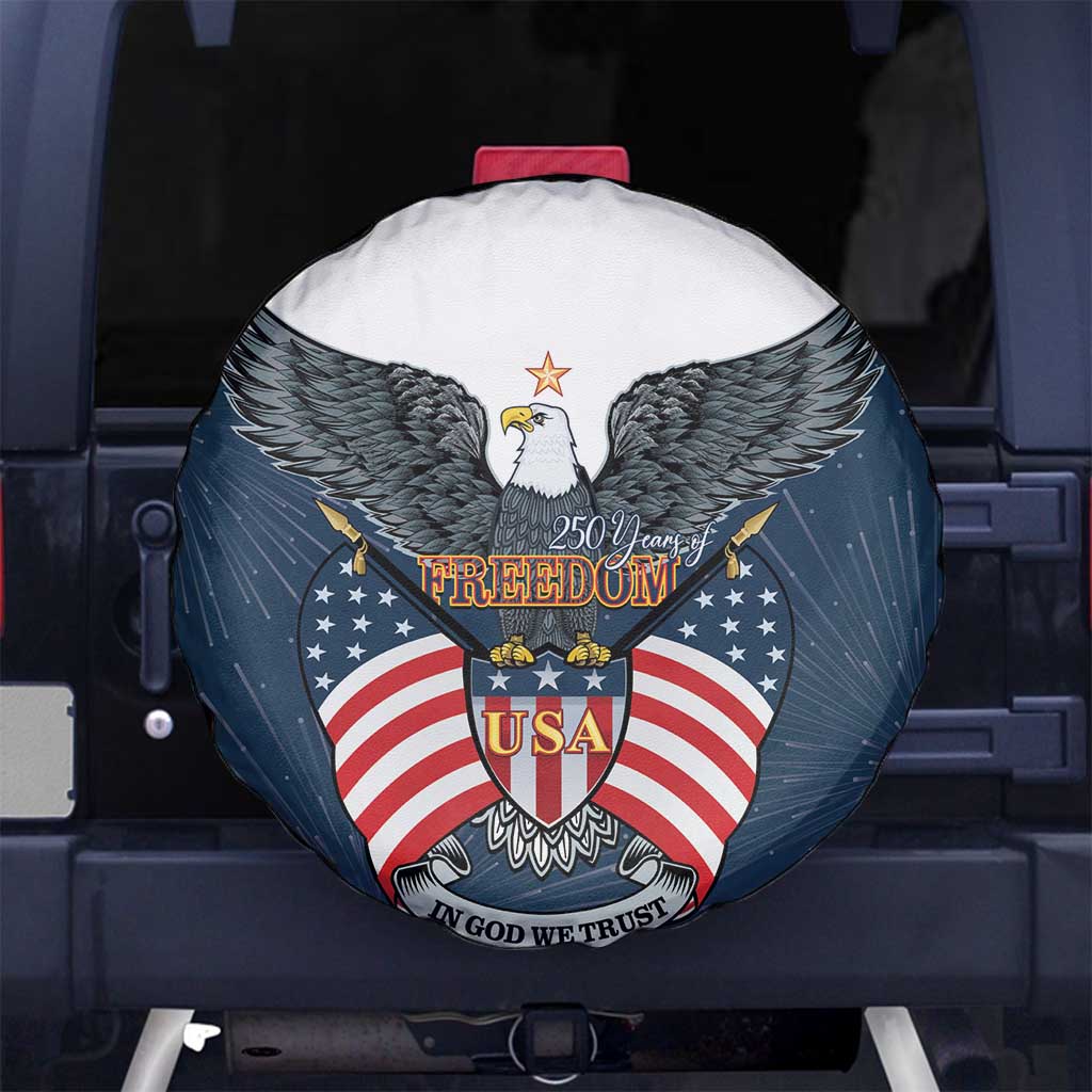 United States 4th Of July Spare Tire Cover 250 Years Of Freedom USA Power Eagle - Wonder Print Shop