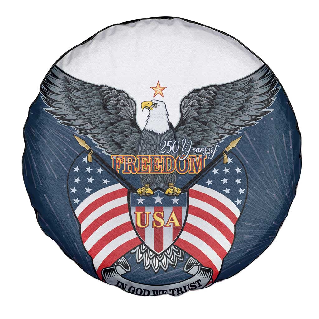 United States 4th Of July Spare Tire Cover 250 Years Of Freedom USA Power Eagle - Wonder Print Shop