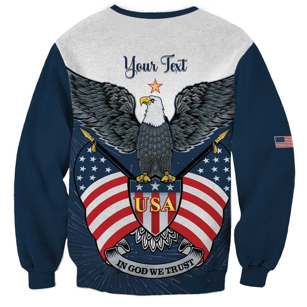 Personalized United States 4th Of July Sweatshirt 250 Years Of Freedom USA Power Eagle - Wonder Print Shop