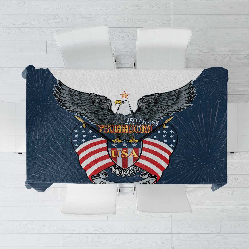 United States 4th Of July Tablecloth 250 Years Of Freedom USA Power Eagle - Wonder Print Shop