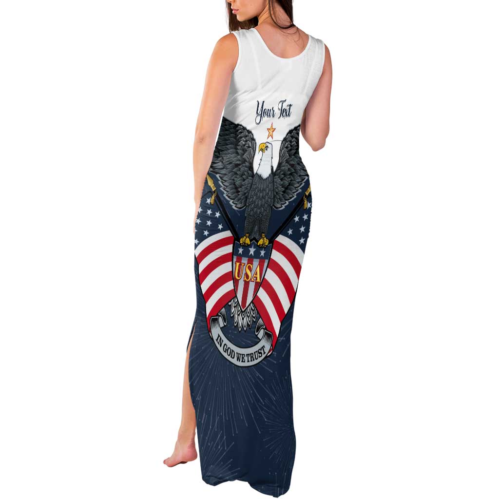 Personalized United States 4th Of July Tank Maxi Dress 250 Years Of Freedom USA Power Eagle - Wonder Print Shop