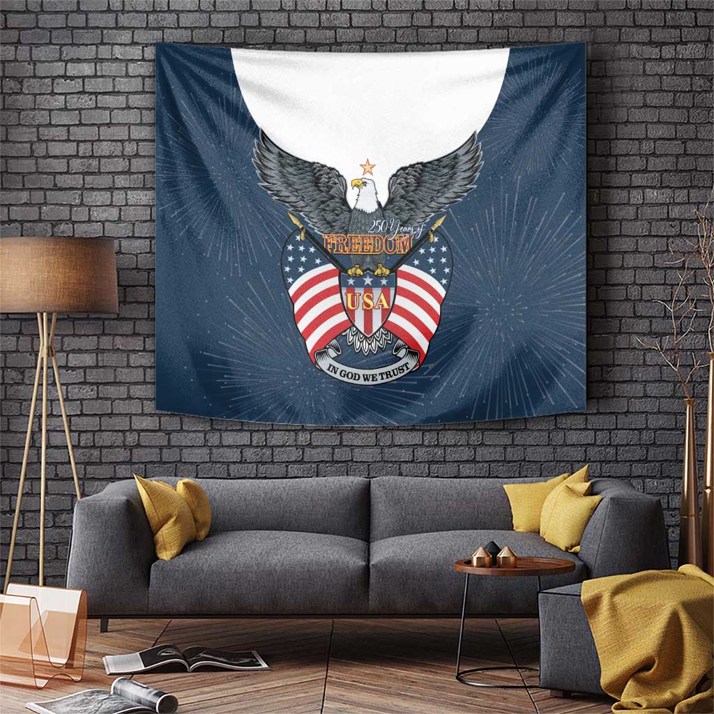 United States 4th Of July Tapestry 250 Years Of Freedom USA Power Eagle - Wonder Print Shop
