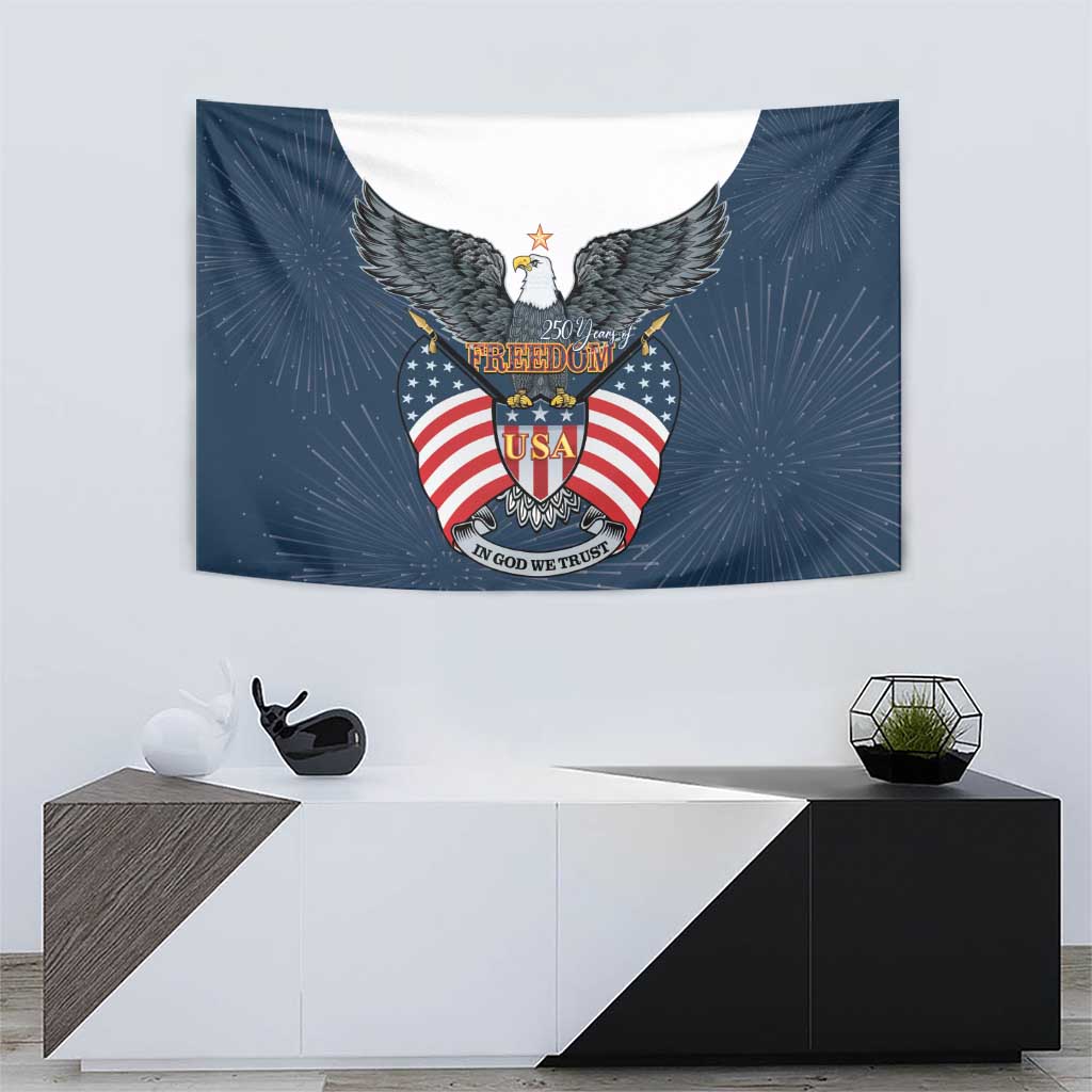 United States 4th Of July Tapestry 250 Years Of Freedom USA Power Eagle - Wonder Print Shop