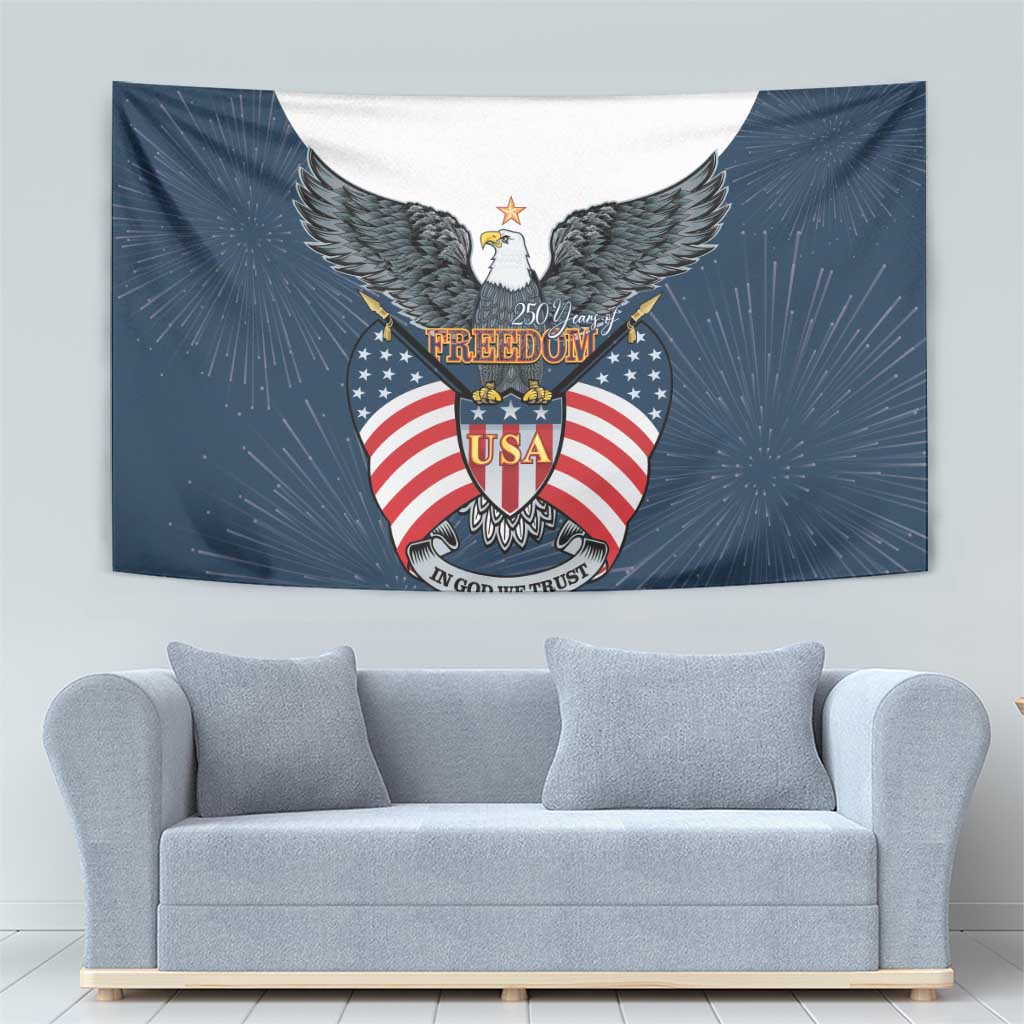 United States 4th Of July Tapestry 250 Years Of Freedom USA Power Eagle - Wonder Print Shop