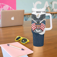 Personalized United States 4th Of July Tumbler With Handle 250 Years Of Freedom USA Power Eagle - Wonder Print Shop