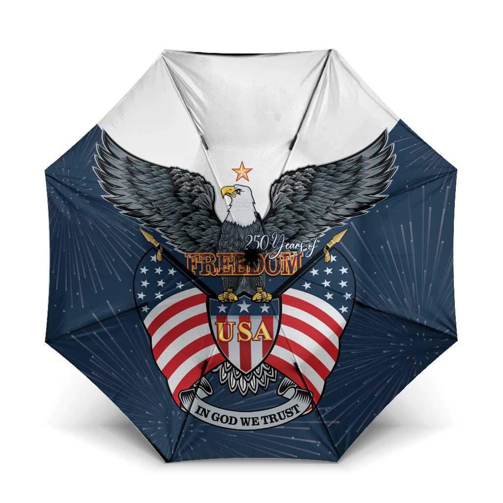 United States 4th Of July Umbrella 250 Years Of Freedom USA Power Eagle - Wonder Print Shop