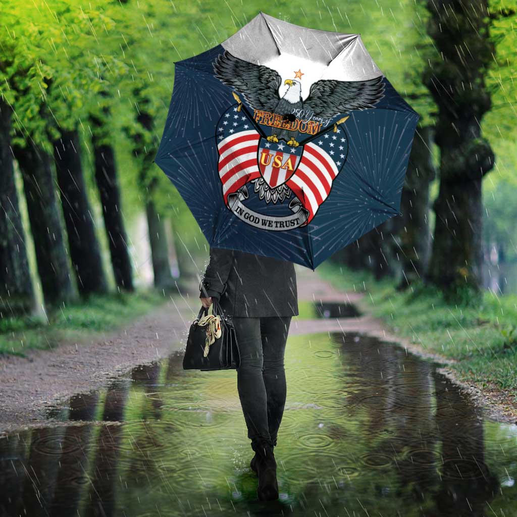 United States 4th Of July Umbrella 250 Years Of Freedom USA Power Eagle - Wonder Print Shop