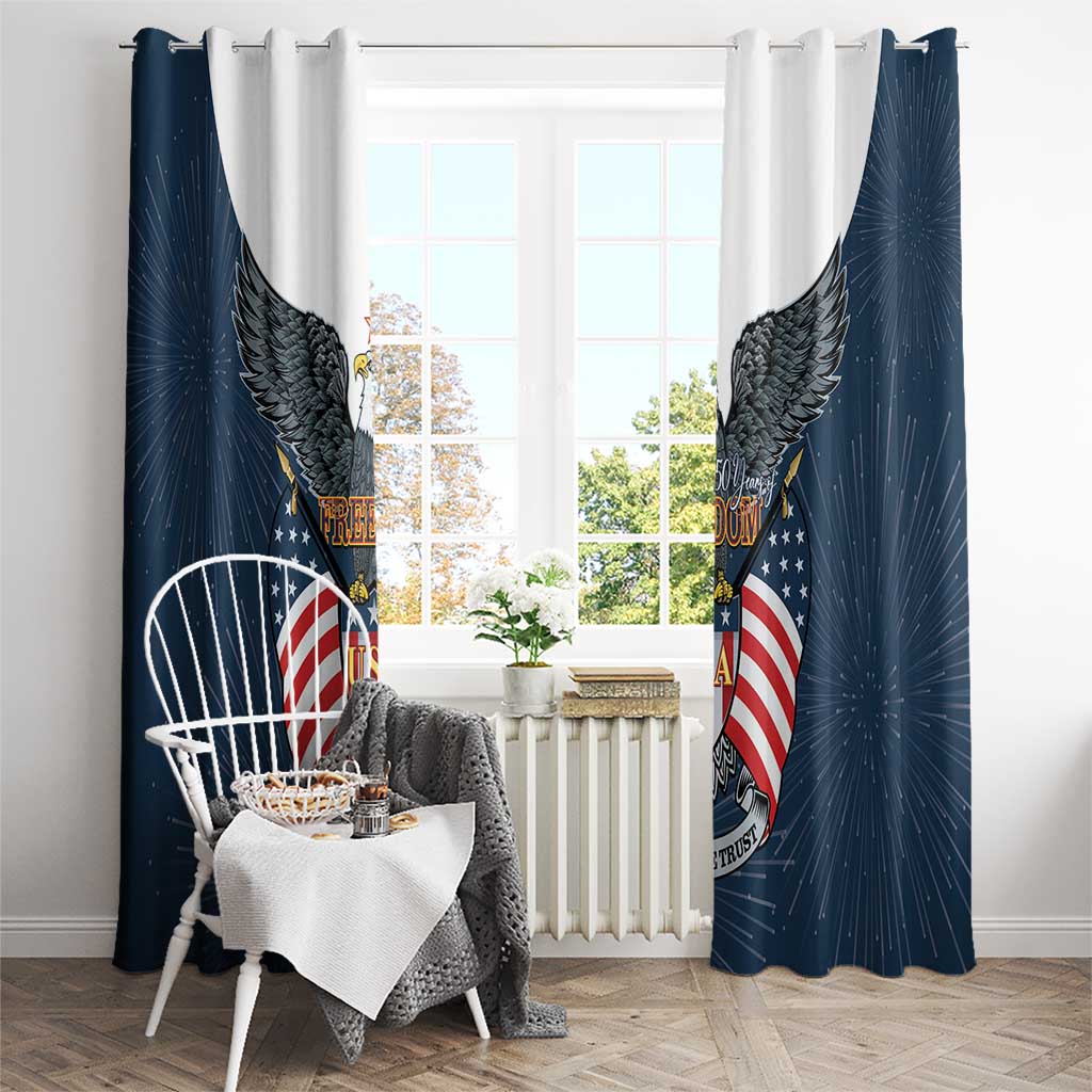United States 4th Of July Window Curtain 250 Years Of Freedom USA Power Eagle - Wonder Print Shop