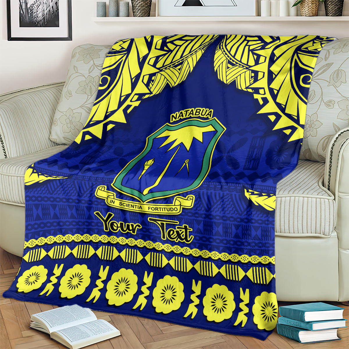 personalised-fiji-natabua-high-school-blanket-fijian-tapa-pattern