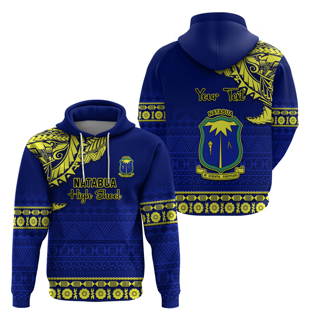 Personalised Fiji Natabua High School Hoodie Fijian Tapa Pattern - Wonder Print Shop