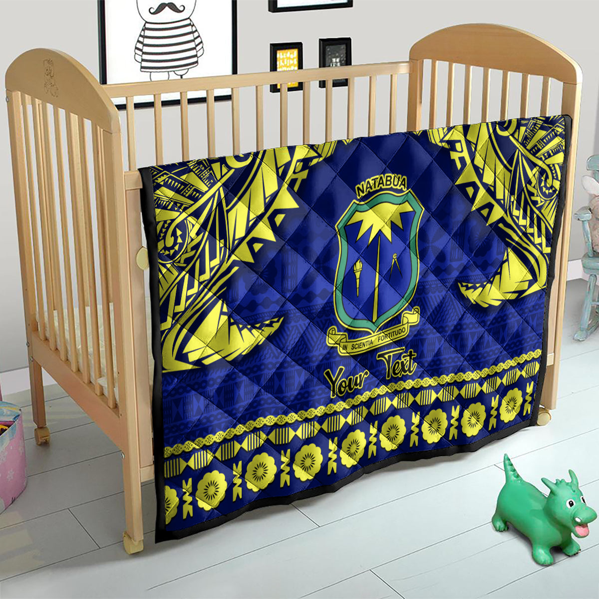 Personalised Fiji Natabua High School Quilt Fijian Tapa Pattern - Wonder Print Shop