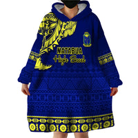 Personalised Fiji Natabua High School Wearable Blanket Hoodie Fijian Tapa Pattern - Wonder Print Shop