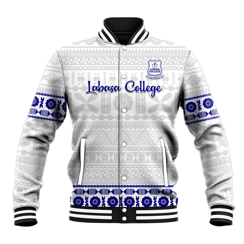 Personalised Fiji Labasa College Baseball Jacket Fijian Tapa Pattern - Wonder Print Shop