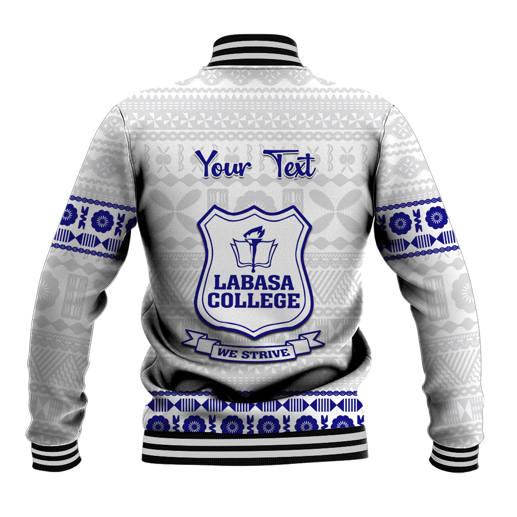 Personalised Fiji Labasa College Baseball Jacket Fijian Tapa Pattern - Wonder Print Shop